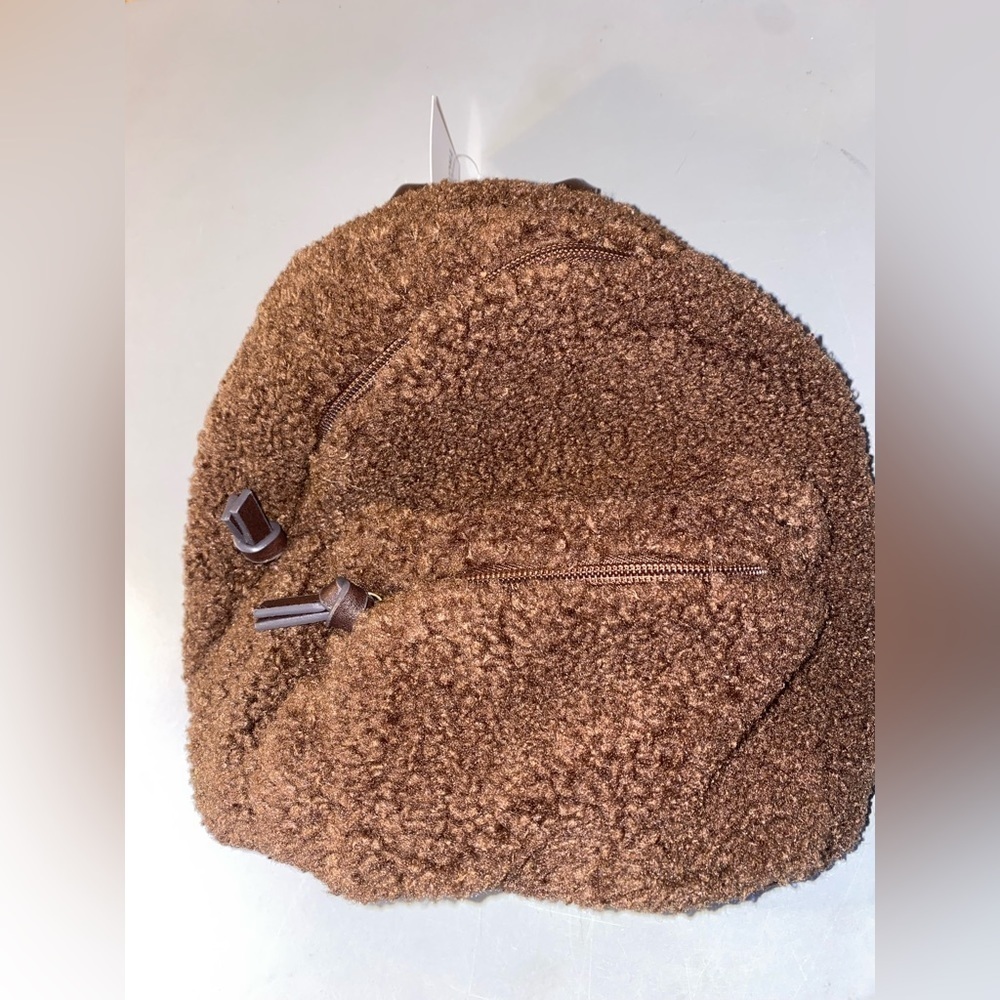 Sonoma Sherpa Mini Backpack Brown Teddy Bag NWT”